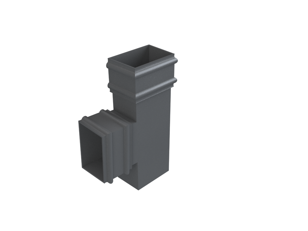 4''x3" left Hand Y Junction 92.5° + 2 x Cast Non Eared Collar Gutters