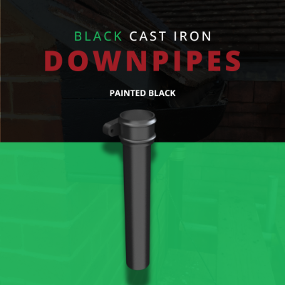 Painted Black Cast Iron Downpipes  