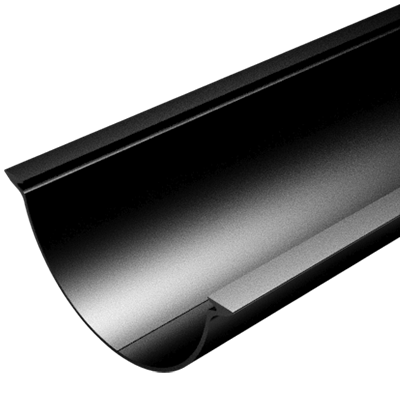 Extruded Aluminium Half Round Gutters