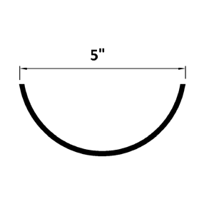 (125mm) 5'' Plain Half Round Cast Iron Gutters