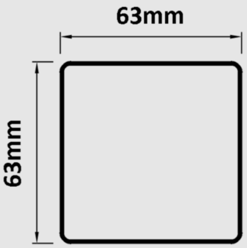 63mm Square