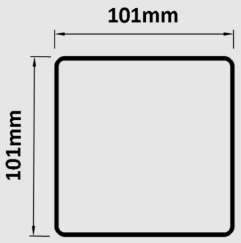 101mm Square