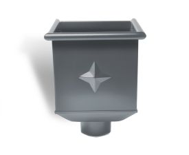 100mm Antracite Steel Box Hopper Head