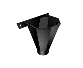 Avitus Cast Hopper (H185xW250xD165mm) with 76mm Round Outlet Painted