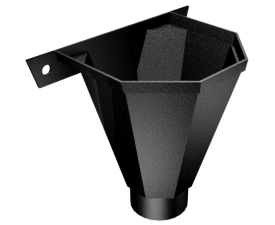 AVITUS CAST HOPPER (H185xW250xD165MM) C/W 63MM DIA 30MM S/O Painted