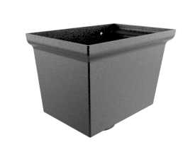 Centurion Small Cast Hopper (H170xW250xD170mm) - 101mm Square Outlet, Position F/Fit Painted