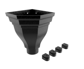 Merus Large Cast Aluminium Hopper H260xW300xD212mm 101mm Round Painted