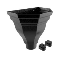 Merus Large Cast Aluminium Hopper H260xW300xD212mm 76mm Round Painted