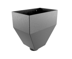 Neptune Cast Hopper (H280xW280xD150mm) - 76mm Square Outlet 30mm Standoff Painted