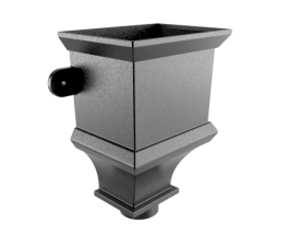 Victrix Cast Hopper (H410xW367xD225mm) - 76mm Sq Outlet Flushfit   