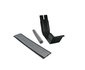 120mm Black Steel Box Gutter Union