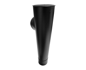 Black Coated Galvanised Steel Parapet Hopper with 100mm Outlet