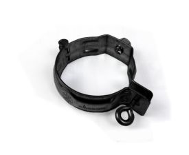 100mm Black Galvanised Steel Downpipe Bracket with M10 Boss - for use with M10 Screw (not included)