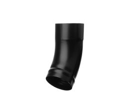 80mm Black Coated Galvanised Steel Downpipe Shoe - Short Heel