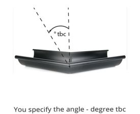 125mm Black Steel Variable Ext Gutter