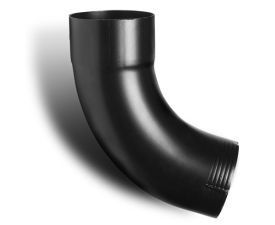 60mm Black Galvanised Steel Downpipe 70 Degree Bend