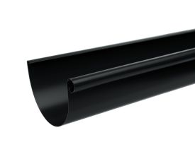 125mm x 3m Black Steel HR Gutter Length