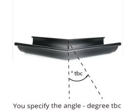 115mm Black Steel Variable Int Gutter