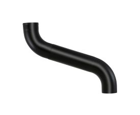 100mm Black Coated Galvanised Steel Downpipe 2-part Offset - up to 700mm Projection
