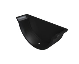 4.5" Beaded Half Round Painted Stopend External