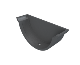 5" Beaded Half Round Stopend External 