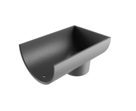 5"x3" Deepflow Half Round Gutter Dropend Outlet 2.5" Int