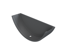 4.5" Plain Half Round Stopend External 