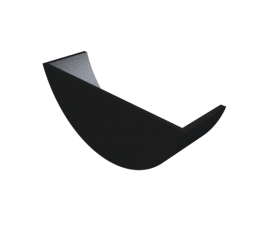 5" Plain Half Round Painted Stopend Internal