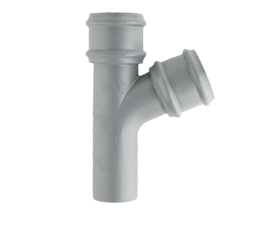 4'' Round Y-Junction 112.5°+ 2 x Cast Non Eared Collars 