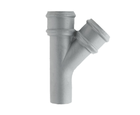 4'' Round Y-Junction 135°+ 2 x Cast Non Eared Collars 