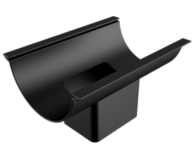 125mm Beaded Half Round Painted 101x76mm Rectangular Outlet