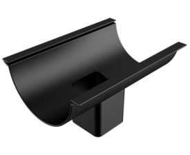 125mm Beaded Half Round Painted 63mm Square Outlet