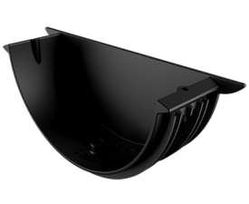 125mm Beaded Half Round Painted Stopend - Universal