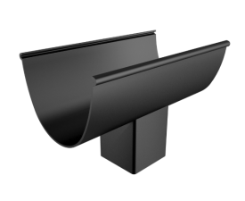 125mm Beaded Deepflow Half Round Painted 63mm Square Outlet