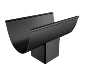 125mm Beaded Deepflow Half Round Painted 76mm Square Outlet