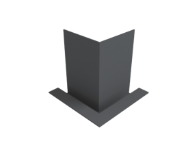 F4 TYPE 2MM FASCIA - 500MM FACE 90° INT ANGLE