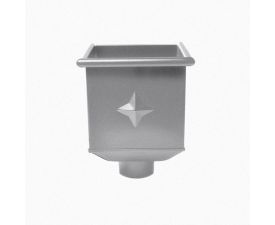 RAL 9007 'Grey Aluminium' Galvanised Steel Hopper Head with 100mm Outlet