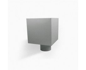 80mm Grey Aluminium Steel Plain Hopper