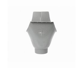 115mm Grey Aluminium Steel 80mm Outlet