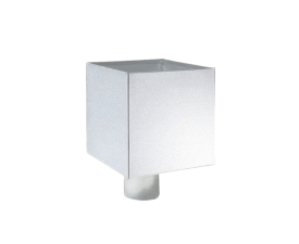 Infinity ZM Galvanised Steel Plain Box Hopper Head with 100mm Outlet