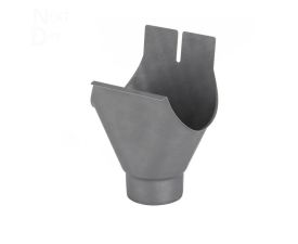 125mm Half Round Quartz Zinc 80mm 'wrap around' Gutter Outlet
