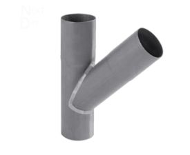 100mm Quartz Zinc Downpipe 72° Branch