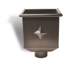 80mm Sepia Steel Box Hopper Head