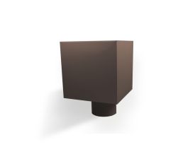 80mm Sepia Brown Steel Plain Hopper Head