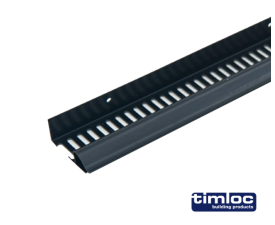 Roof soffit strip vent type C 10mm airflow 2.4m black - Pack of 10