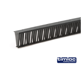 Over fascia eaves vent strip 25mm airflow 300mm black - Pack of 10