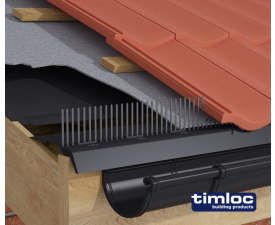 Over fascia eaves vent -comb filler 10mm airflow 900mm black - Pack of 10