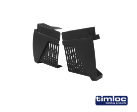 Dry fix verge-profiled tile eaves closer pK L&R pair BLACK - Single Pack