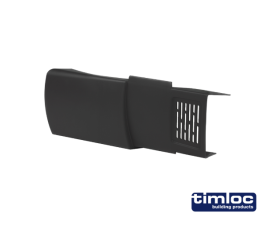 Dry fix verge for profiled tile right hand unit black - Pack of 20