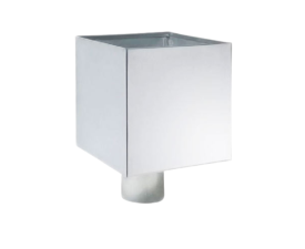 80mm Natural Zinc Plain Hopper